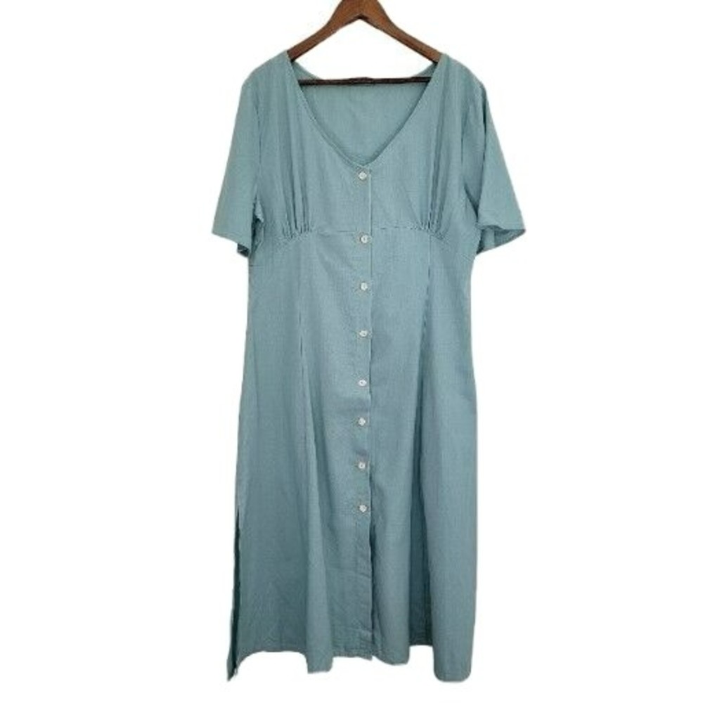 Arianna‎ by Howards Women's Size Large Vintage Full Button Front Dress